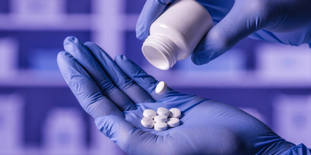 Pharmacist dispensing medication