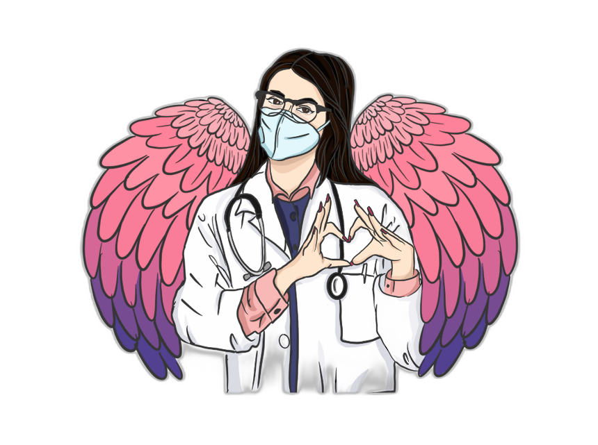 Healic mascot — caring doctor